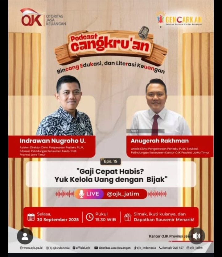 OJK Jatim Ajak  Warga Kelola Keuangan Bijak dengan Menabung dan Investasi