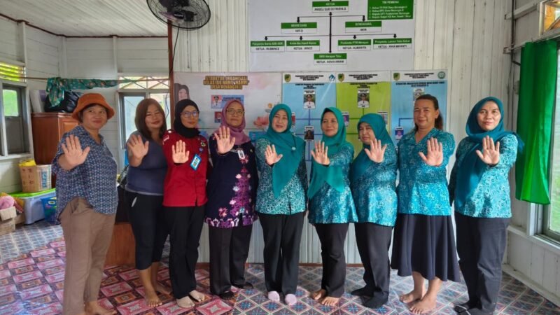 Dukung Pelayanan Kesehatan Ibu dan Anak di Tingkat Desa, Ketua TP PKK Barut Kunjungi Posyandu Balita Ade-Ade Desa Benangin II