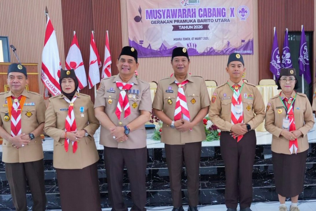 Bupati dan Wakil Bupati Barito Utara Hadiri Muscab X Kwarcab Pramuka