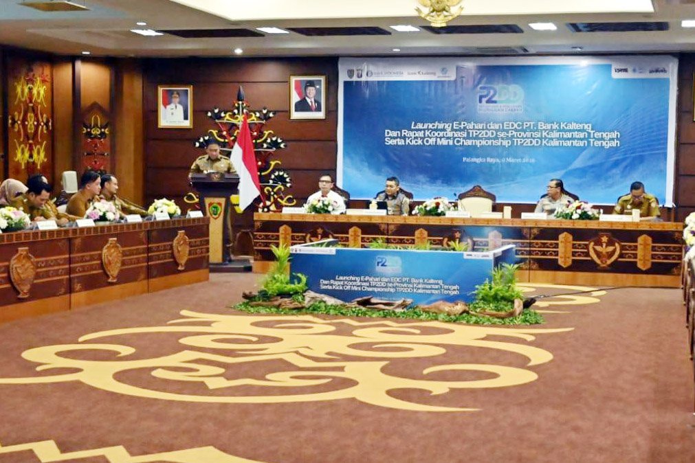 Wagub Launching E-Pahari dan EDC PT. Bank Kalteng dan Rakor TP2DD