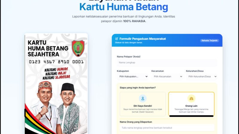 Pemprov Kalteng Buka Layanan Aduan Kartu Huma Betang Pastikan Penerima KHBS Tepat Sasaran