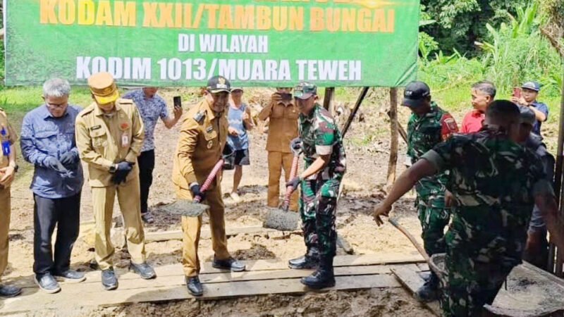 Wakil Bupati Barito Utara Hadiri Ground Breaking Jembatan Garuda di Desa Liang Buah
