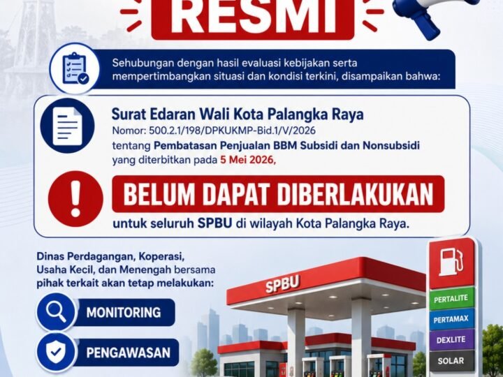 Pemko Umumkan Penerapan Kebijakan Pembatasan Penjualan BBM di Palangka Raya Belum Dapat Diberlakukan