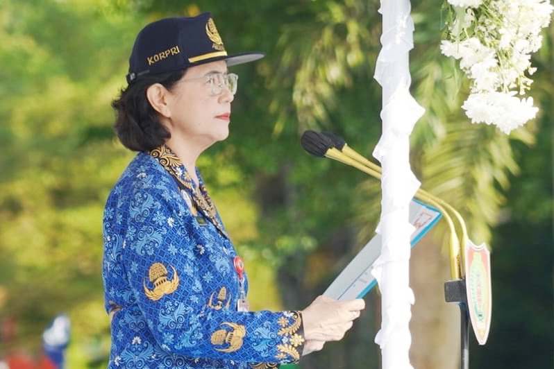 Pimpin Upacara Peringatan Hari Lahir Pancasila, Pj. Sekda Kalteng  Bacakan Amanat Kepala BPIP RI
