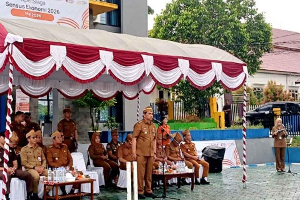 Bupati Barito Utara Shalahuddin Pimpin Apel Siaga Sensus Ekonomi Tahun 2026
