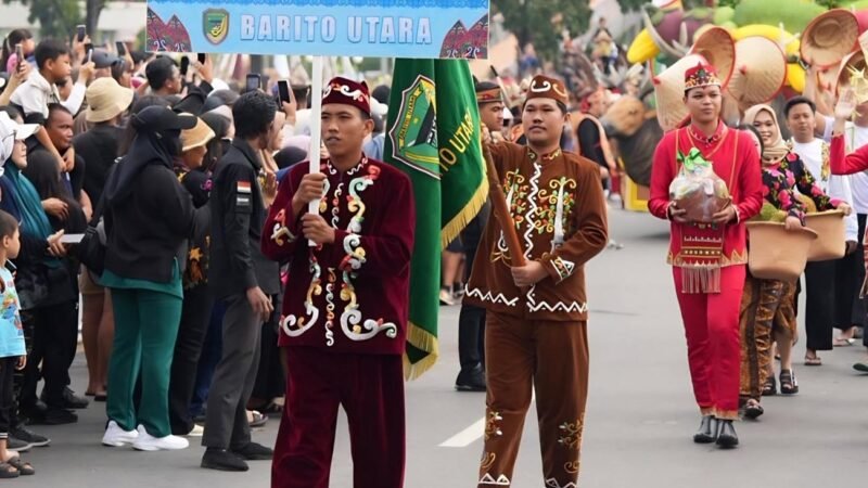Pawai Karnaval Budaya, Barito Utara Pukau Ribuan Penonton di Palangka Raya