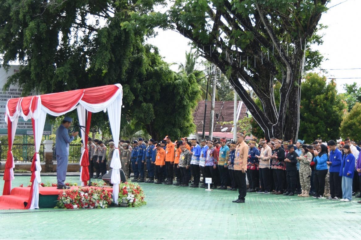 Sekda Pimpin Apel Peringatan Harjad ke-69 Kalteng dan Harkitnas ke-118 Tingkat Kabupaten Barito Utara
