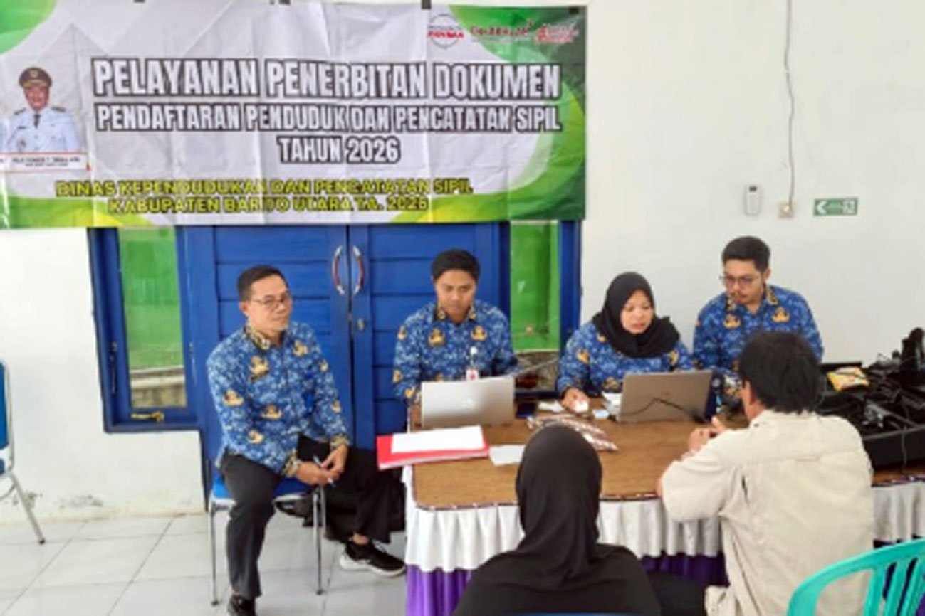 Kolaborasi OPD Barito Utara, Jemput Bola Berikan Pelayanan Kepada Masyarakat di Gunung Timang