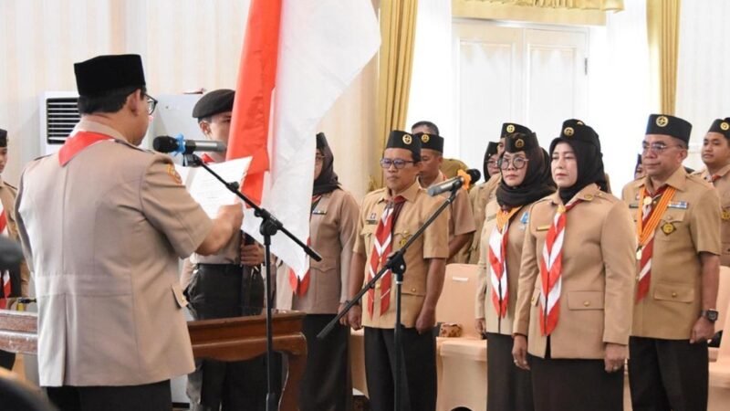 Bupati Lantik Ketua dan Pengurus Kwarcab Gerakan Pramuka Barito Utara Masa Bakti 2026-2031