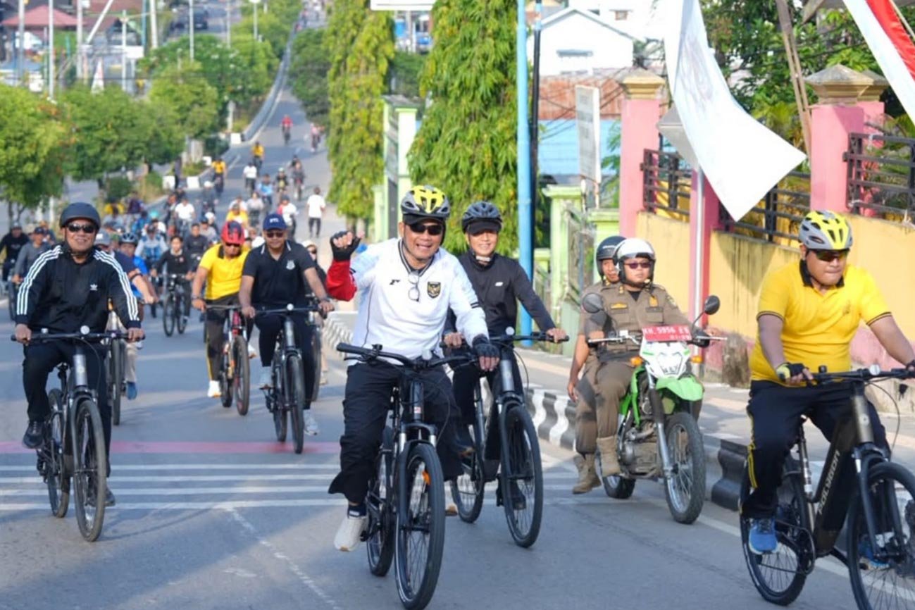 Gowes Bersama, Meriahkan Hari Jadi Barito Utara dan HUT Bhayangkara