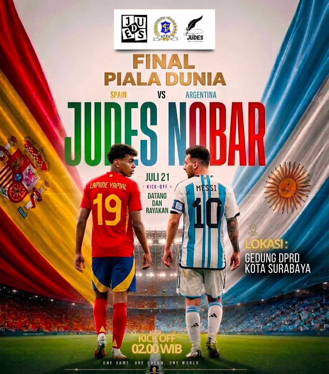 Bangkitkan Semangat Olah Raga, Judes Gelar Nobar Laga Final Piala Dunia 2026
