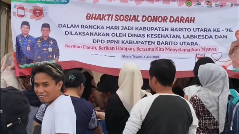 Kadinkes Barito Utara Apresiasi Kolaborasi Pelaksanaan Donor Darah pada Batara Expo