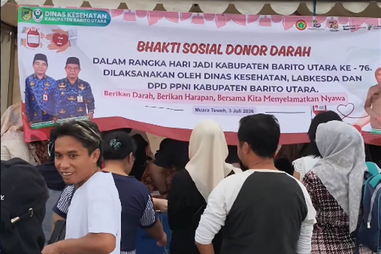 Kadinkes Barito Utara Apresiasi Kolaborasi Pelaksanaan Donor Darah pada Batara Expo