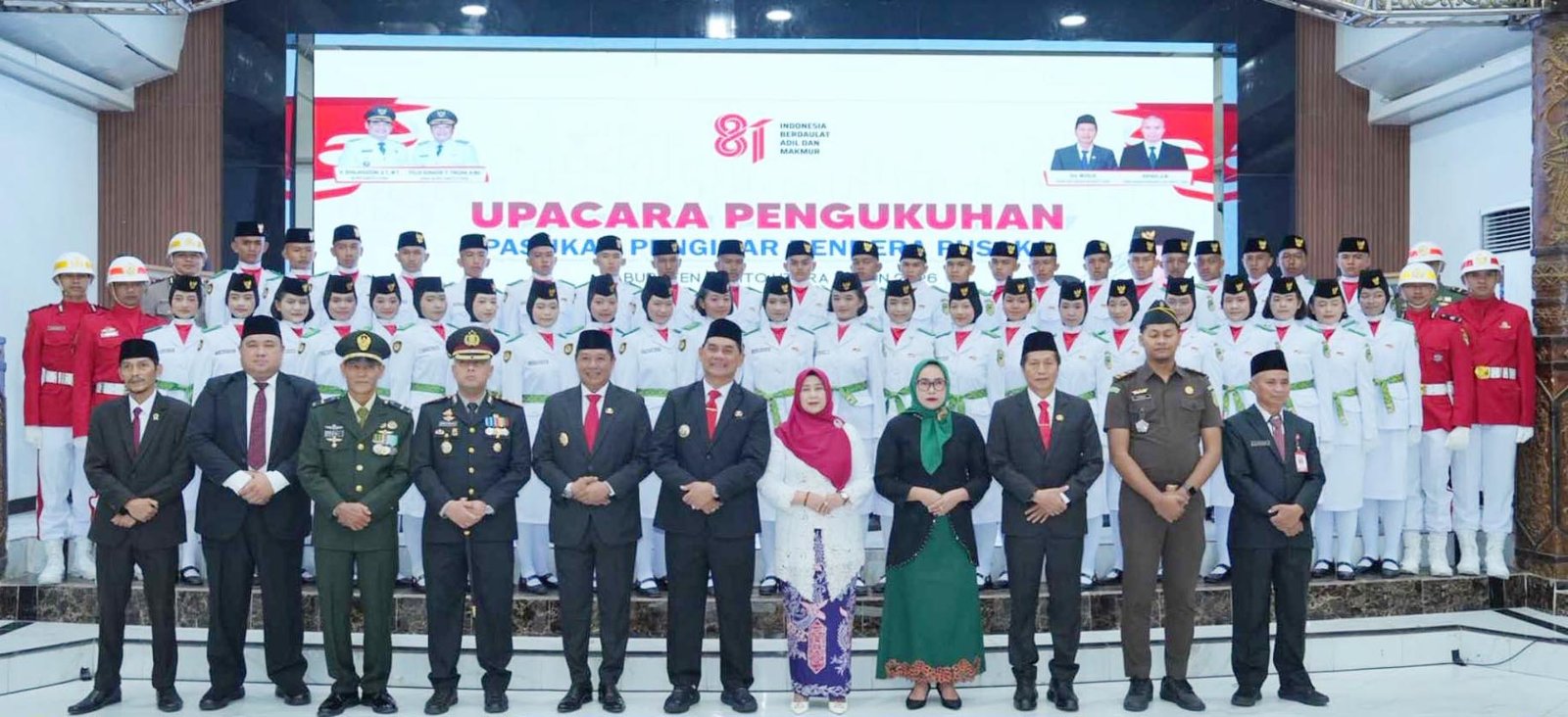 Jelang HUT RI ke-81, Paskibraka Barito Utara Resmi Dikukuhkan